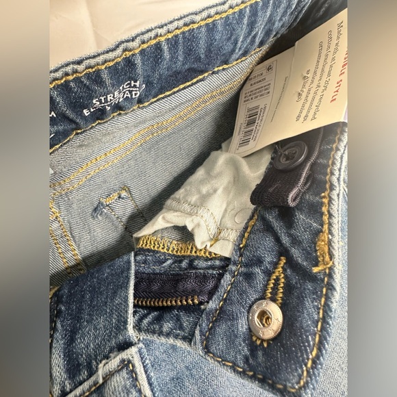 Cat & Jack Girls High Rise Ankle Straight Adjustable Waist Jeans Blue Size 8 - Picture 7 of 9